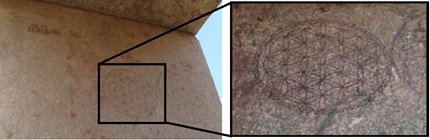 Figura 3 Muro Del Templo De Osiris Abydos En Donde Aparece Trazada La Flor De La Vida | Símbolos